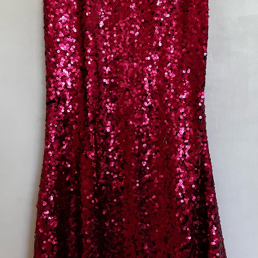 Elegant Hot Pink Sequin Skirt